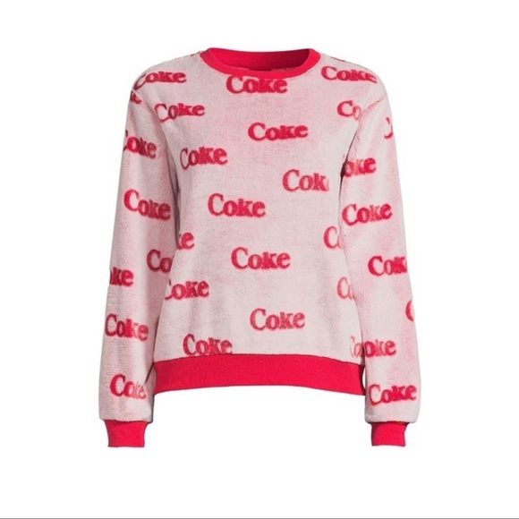 Coca Cola Sweaters - NWT Juniors Coca-Cola Pullover Fleece Red Size Large